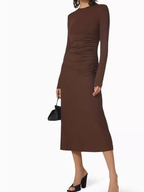 Ninety Percent Ruched Midi Dress